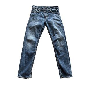 Silver Jeans Co. MensEddie Straight Leg Jeans Blue Denim Size W32/L32